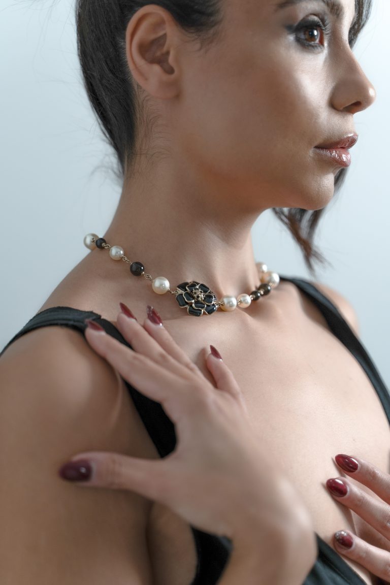 Chanel CC Necklace With Camellia Flower photo 3