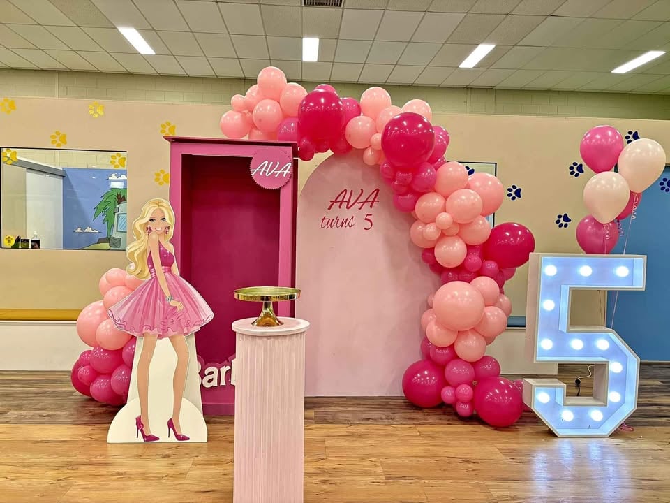 Barbie Theme Birthday Backdrop Decoration for hire photo 2