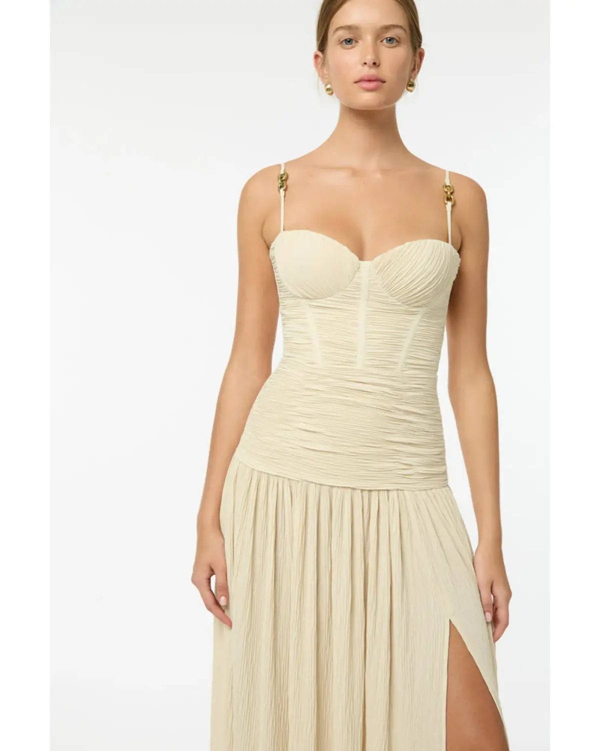Manning Cartell Double Time Pleat Dress Cream Size AU 8 photo 2