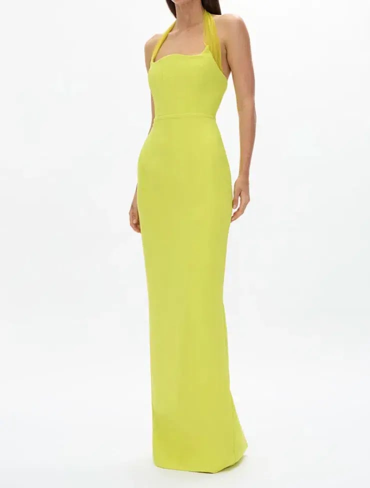 RACHEL GILBERT Maria Gown - Yellow Citrus AU 12 photo 2