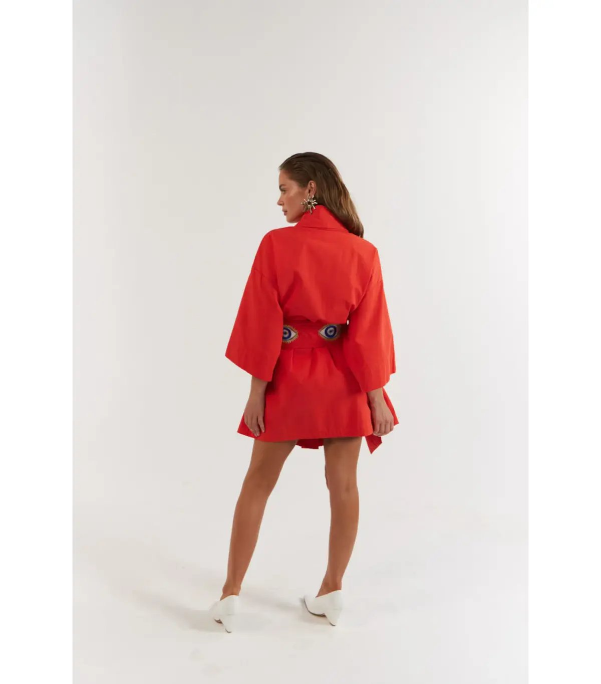 La Bohème Girls Nirvana Robe Dress Tangerine Evil Eye Size S / AU 8 photo 3