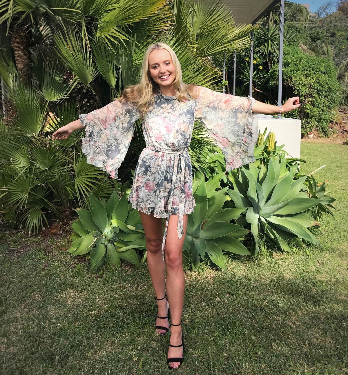 Zimmermann Cavalier Playsuit Grey Smoke Floral Size 0 / AU 8 photo 2