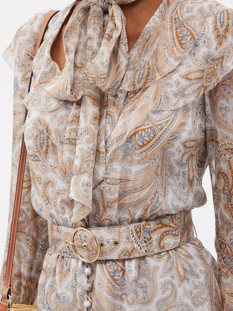 Zimmermann Luminous Paisley Silk Playsuit Size 0 / AU 8 photo 5