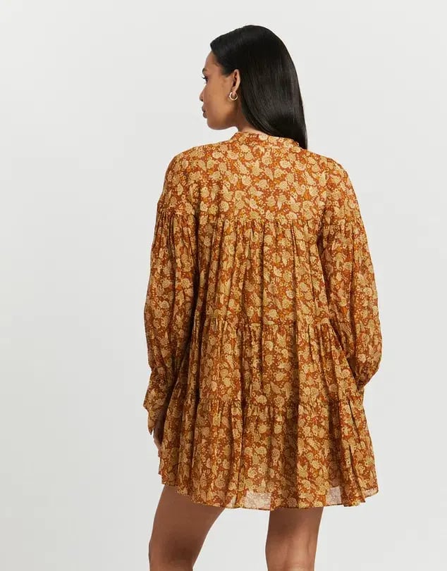 Shona Joy Arizona Tiered Mini Dress Print Size 14 photo 3