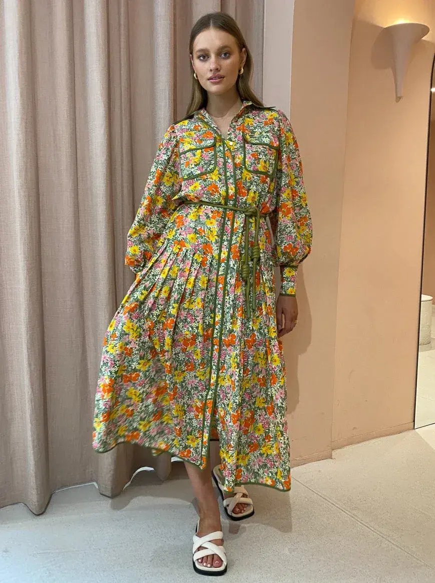 Alemais  Cabana Midi Shirtdress Print Size 12 photo 3