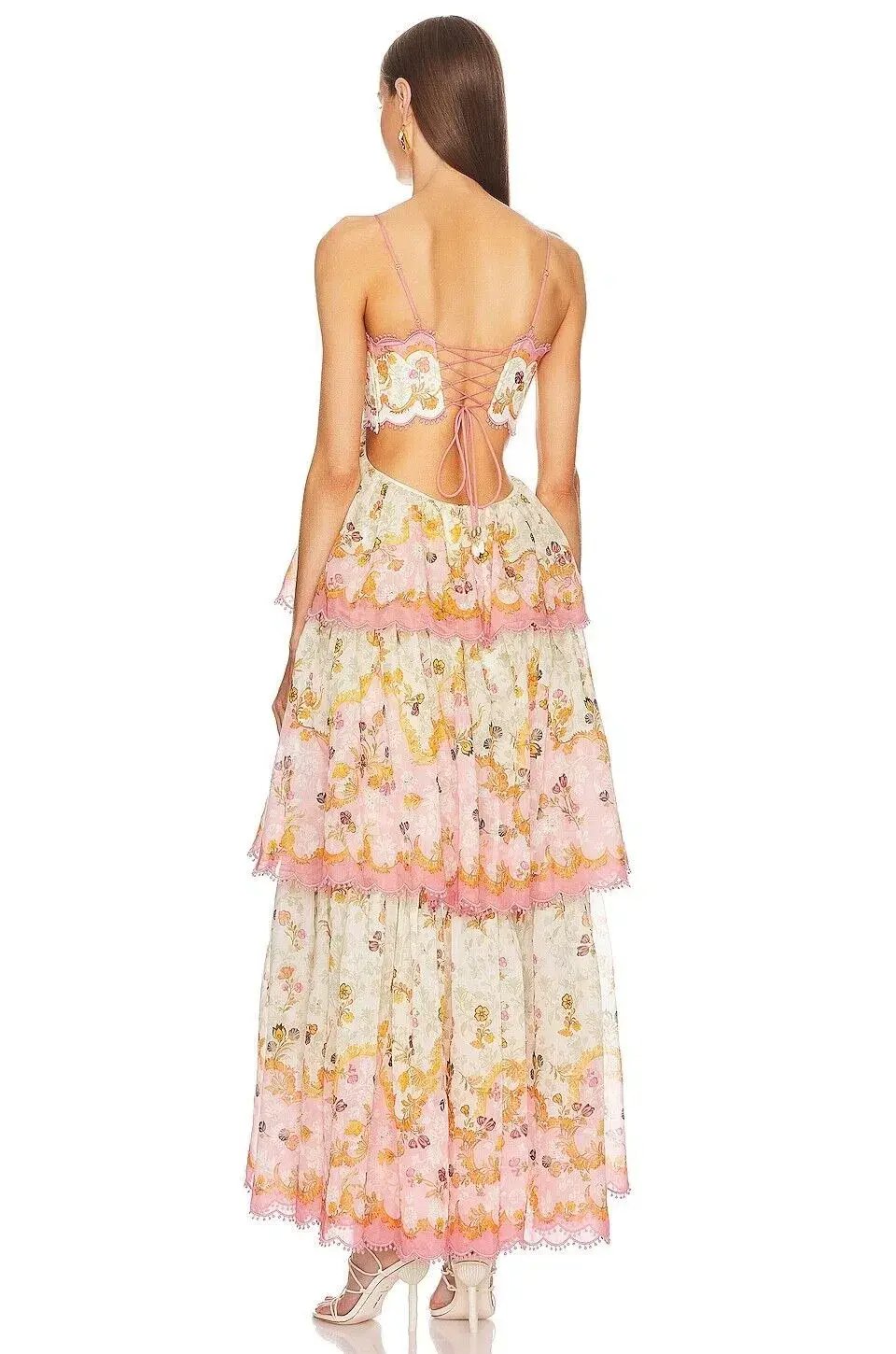 Zimmermann Laurel Frill Midi Dress Floral Size 4 / AU 16 photo 3