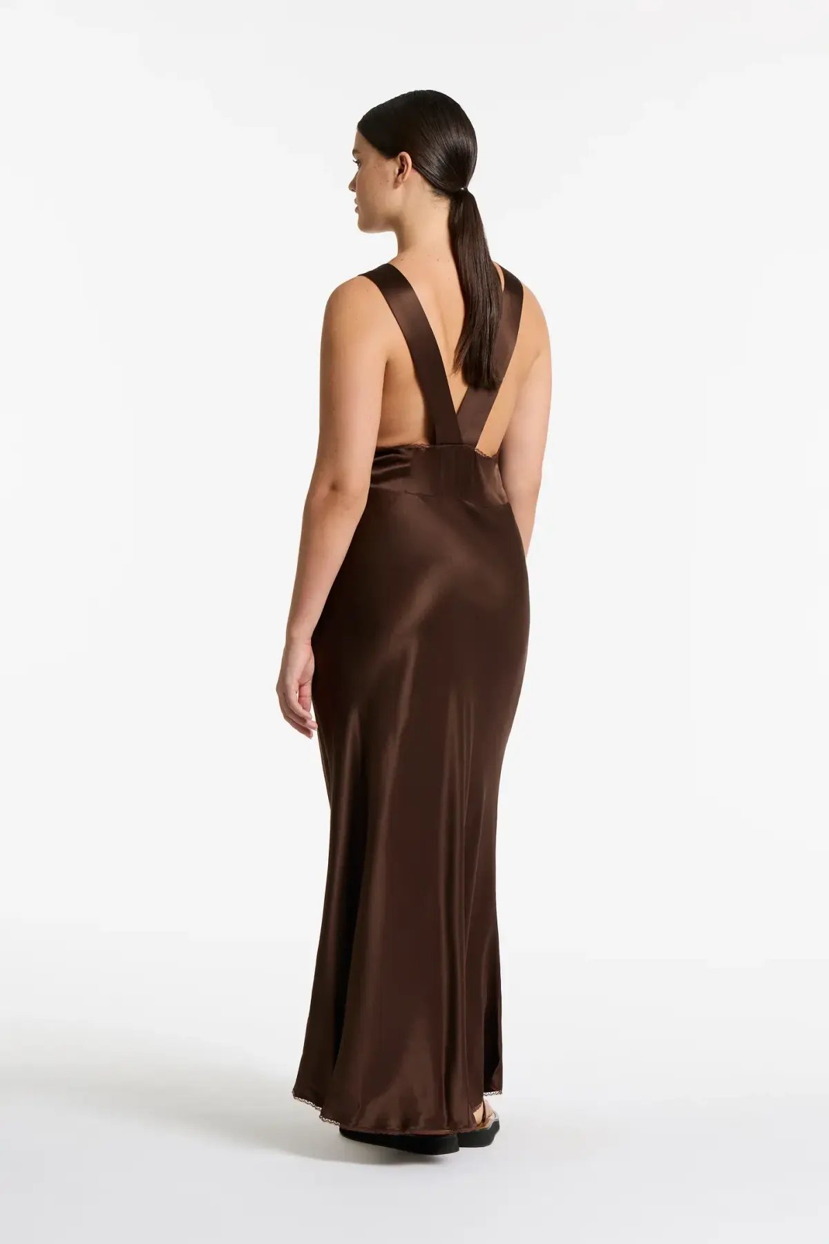 Sir the Label Aries Cut Out Dress in Chocolate Size 3 / AU 12 photo 4