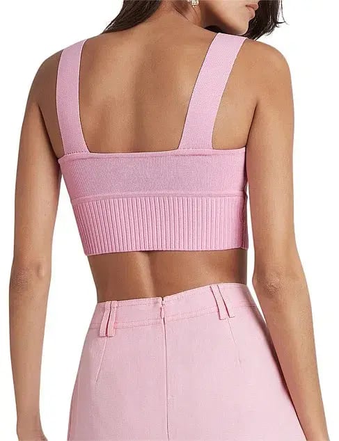 Aje Livadi Lucia Knit Logo Top Pink Size L / Au 12 photo 3