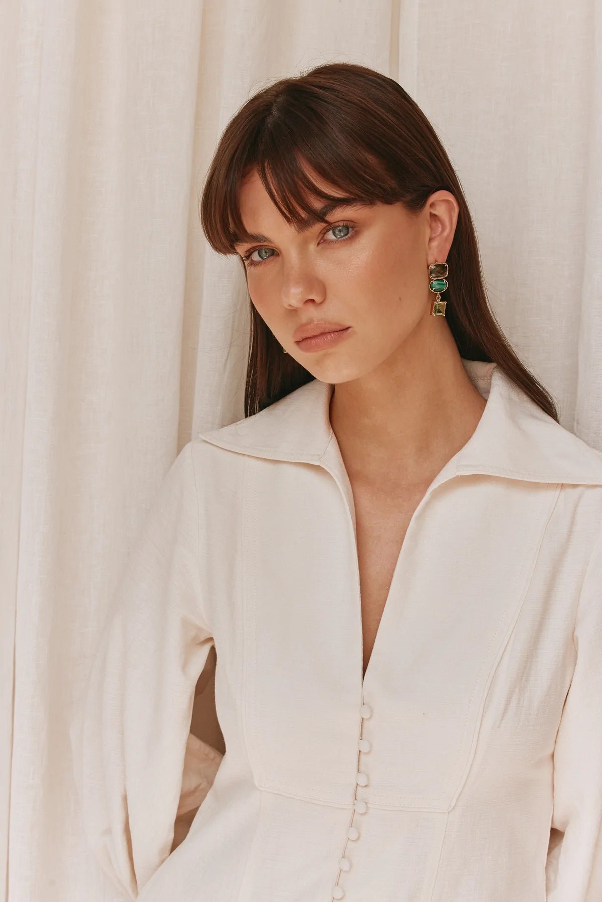 CHRISTIE NICOLAIDES GIOVANNA EARRINGS - GREEN photo 4