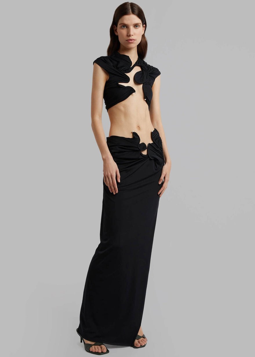 Christopher Esber Venus Crop Top in Black photo 4