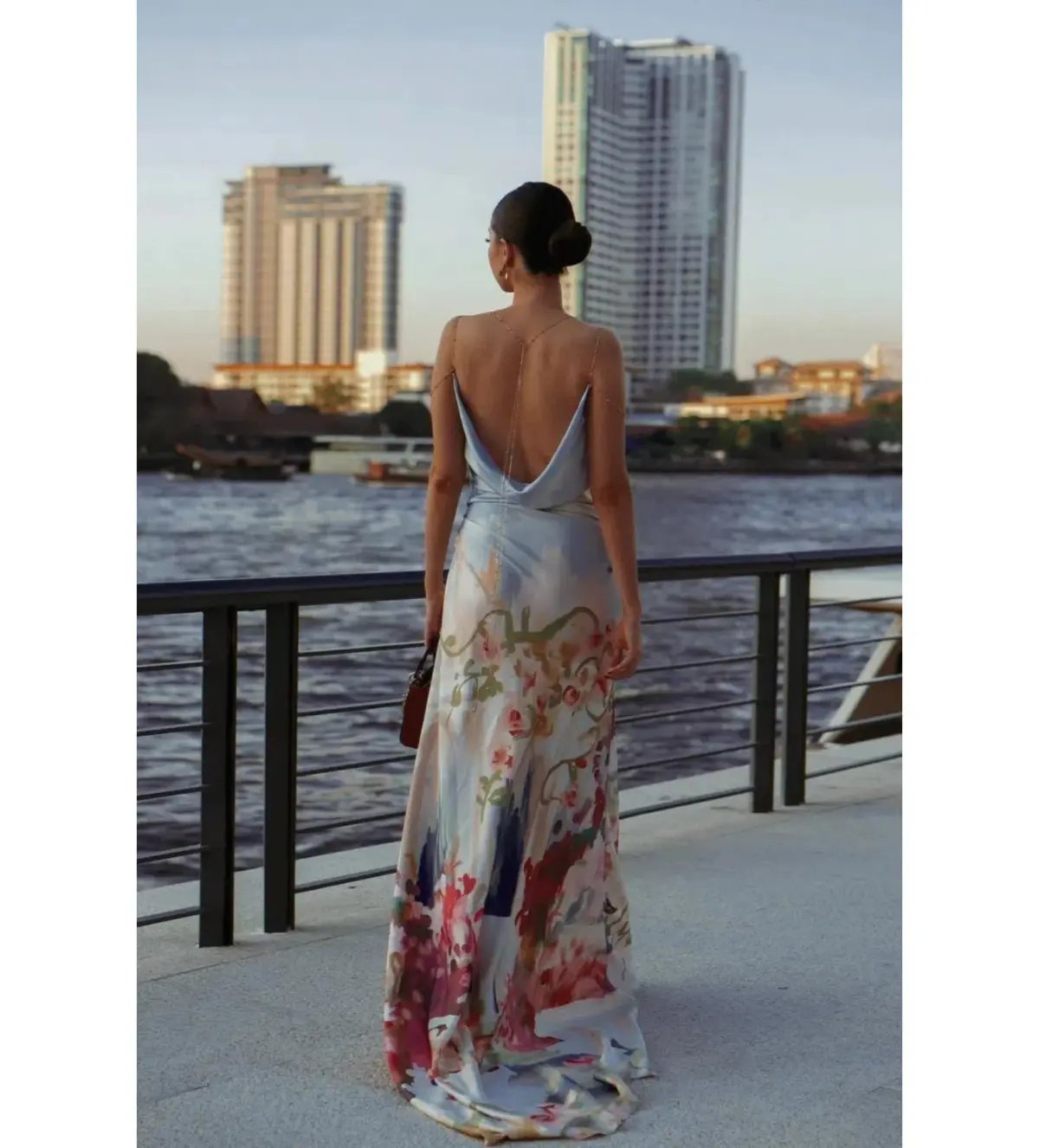 Leo Lin Imogen Gown Jardin Print Multi Size 8 photo 5