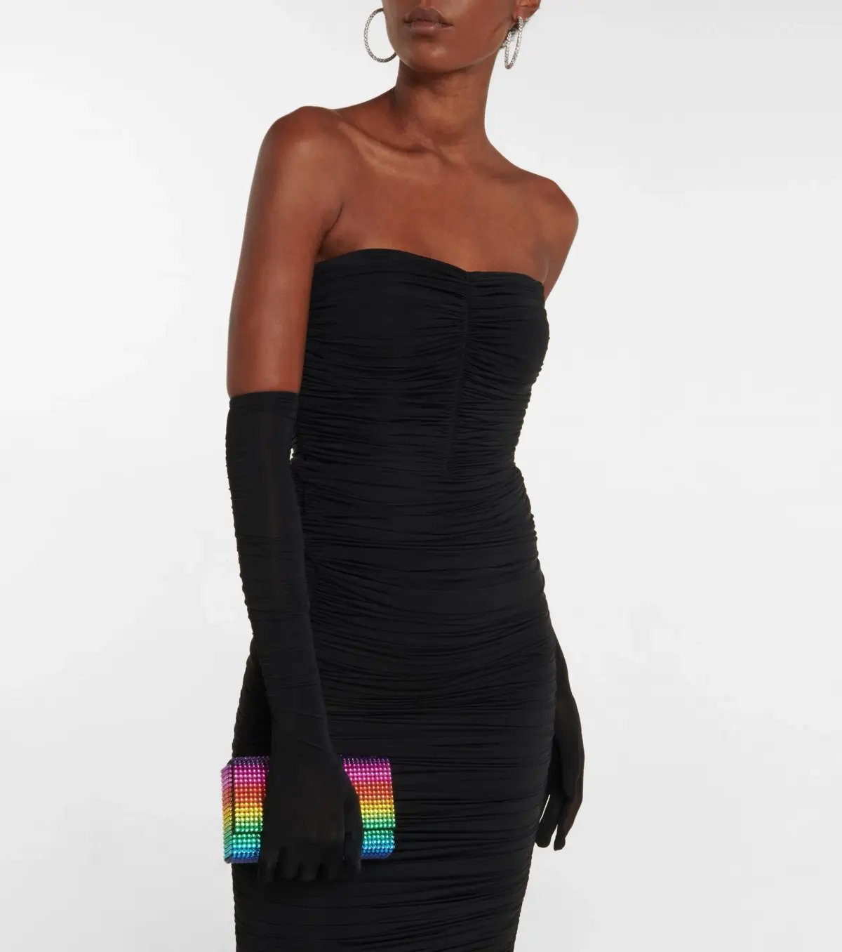 Alex Perry Haynes Strapless Gown With Gloves Black Size 6 photo 2