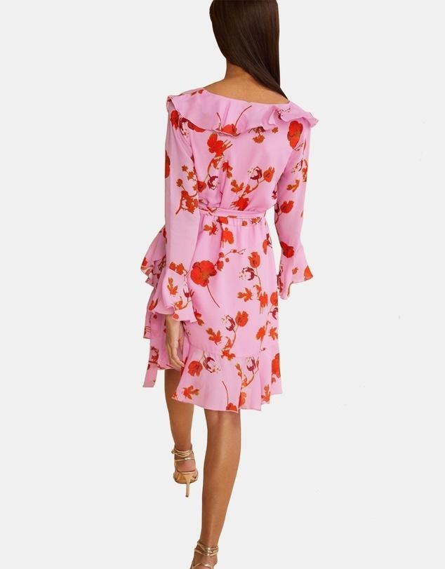 Cynthia Rowley Malibu Ruffle Dress Pink Size XS photo 4