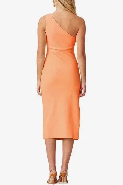 Bec and Bridge Clover Asym Midi Dress in Nectarine Orange Size 6 photo 2