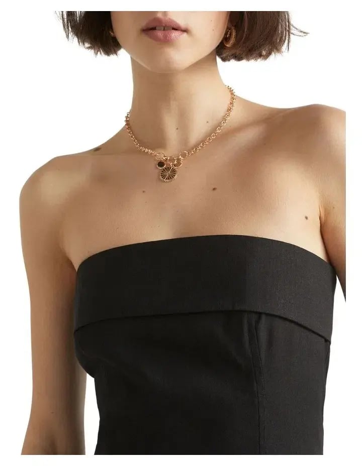 Seed Heritage Strapless Tailored Mini Dress Black Size 12 photo 3