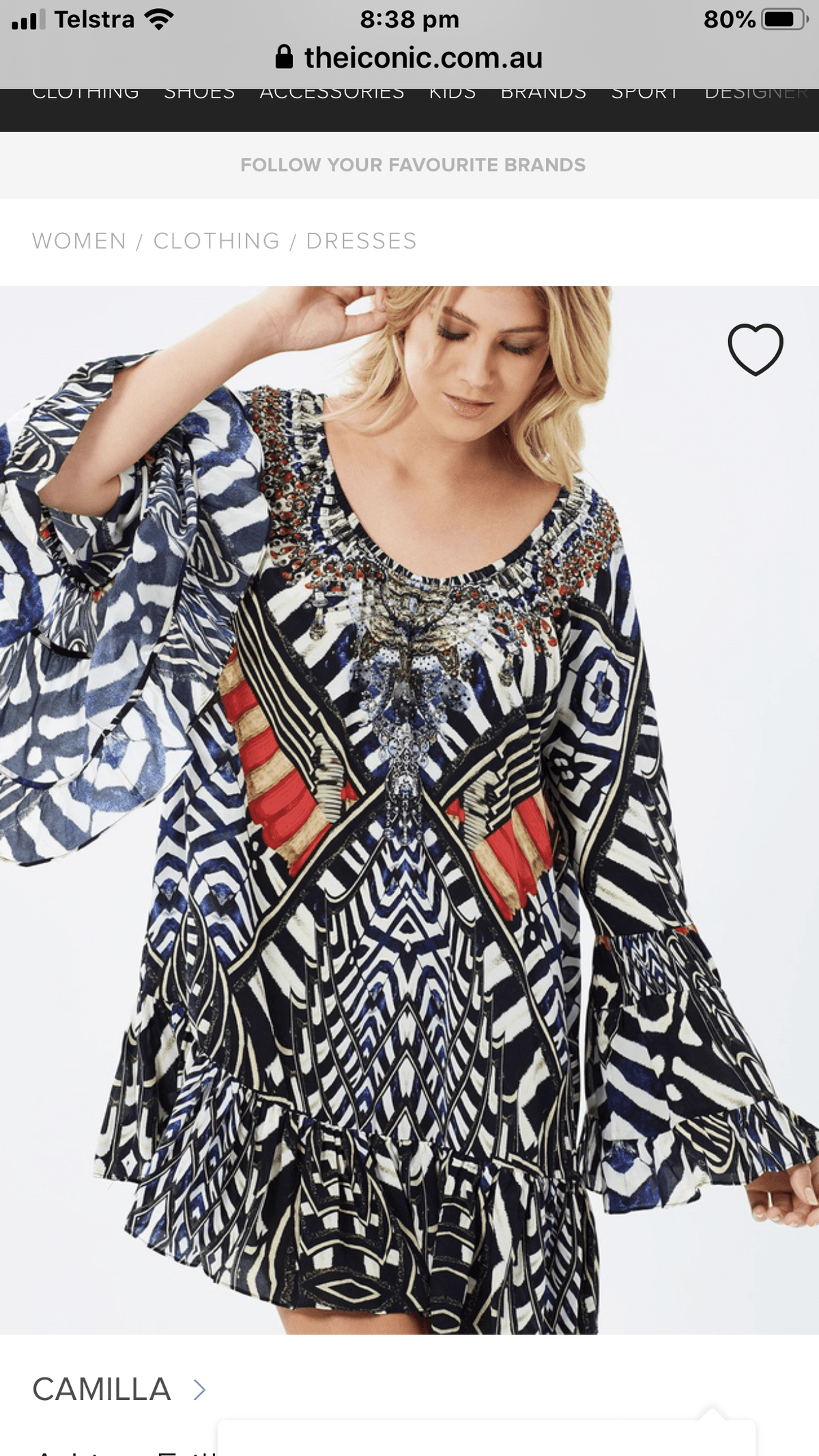 Camilla 'Louwalan Tales' A Line Frill Dress Size S photo 7