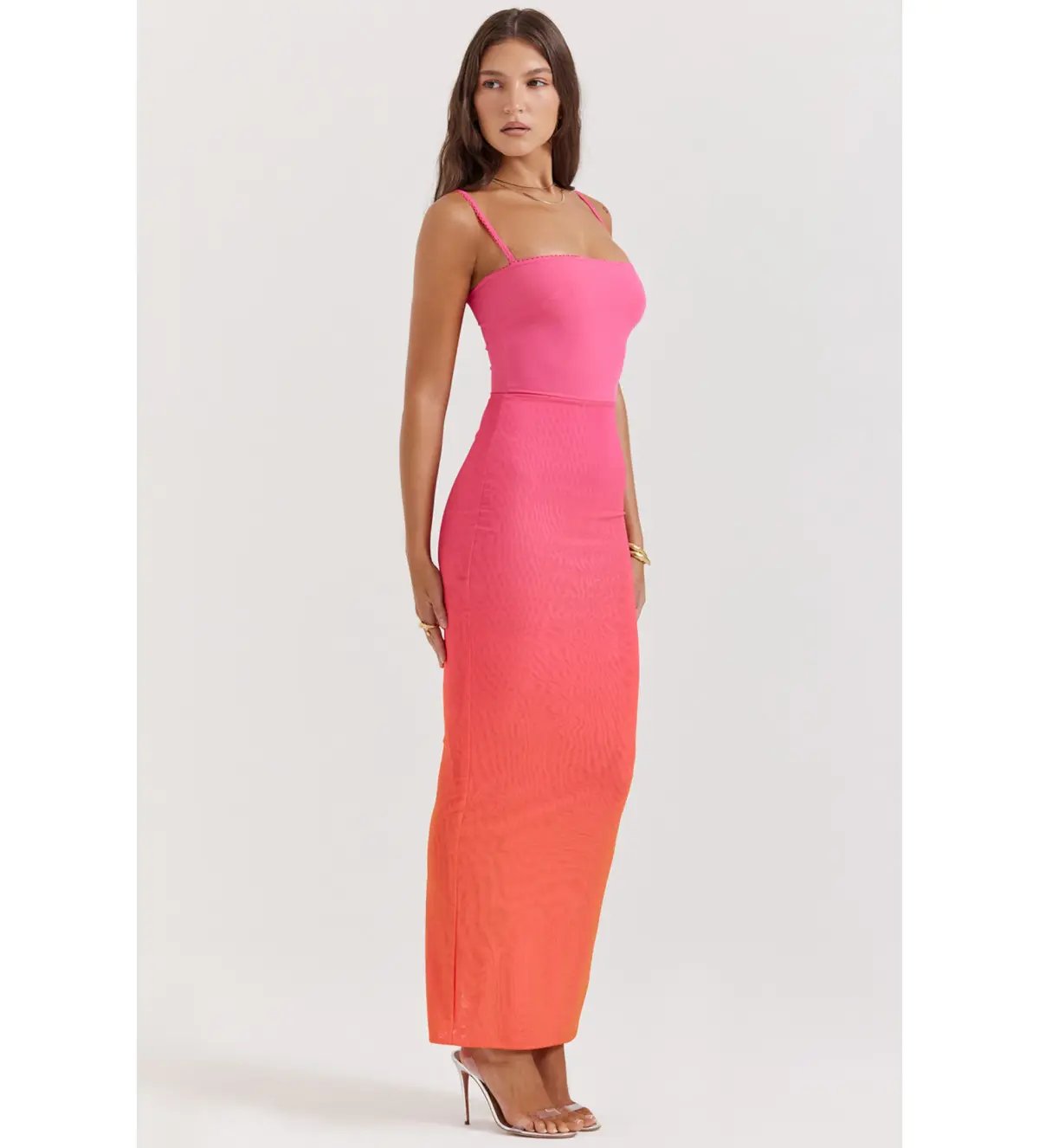 House Of Cb Calista Ombre Maxi Dress Pink  Size S / Size Au 8 photo 3