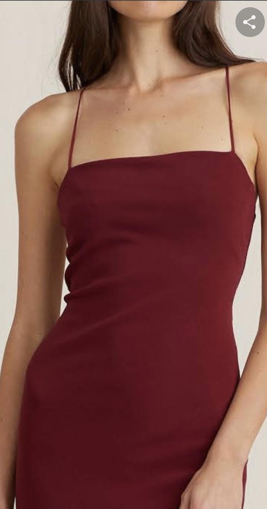 Bec and bridge Lee lace midi burgendy photo 3