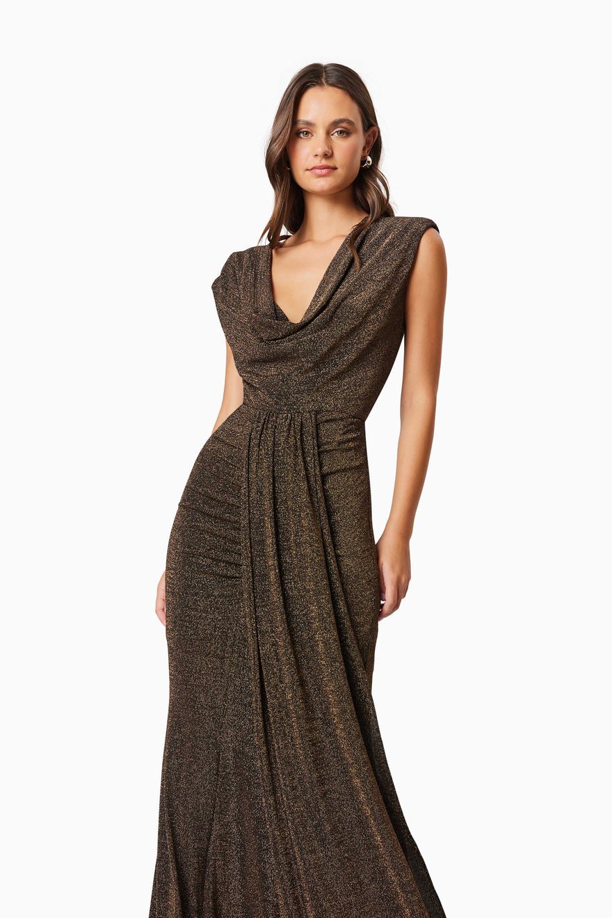 Elliatt Nalani Maxi Dress - Black/Gold photo 2