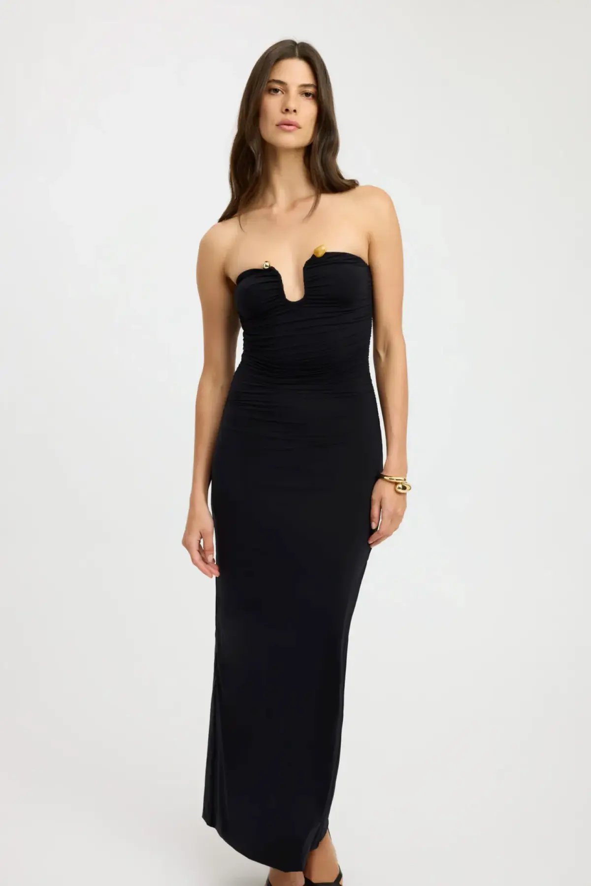 Kookai Tayla Trim Maxi Dress in Black Size 34 / XS / AU 6 photo 2