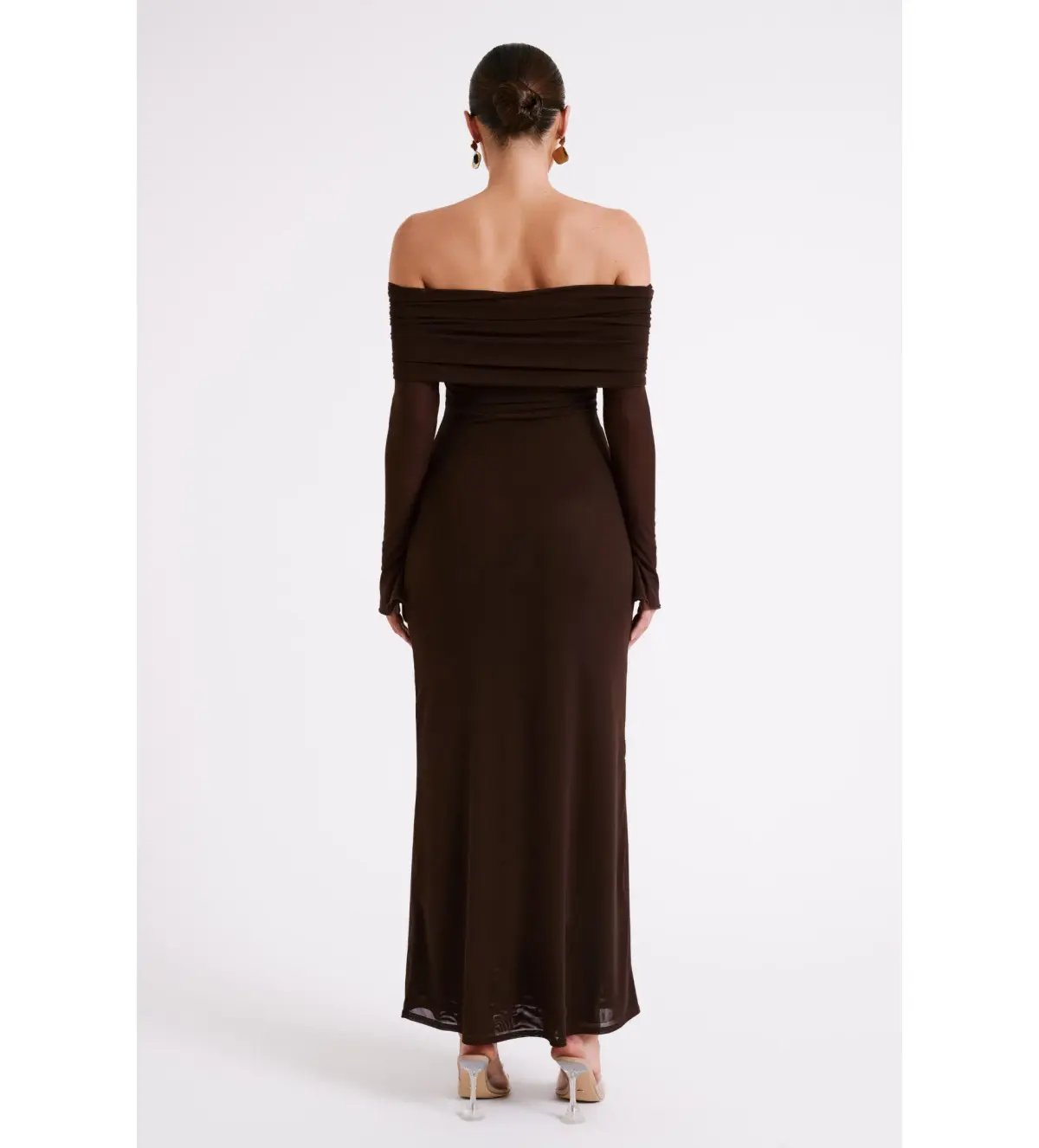 Meshki Josie Maxi Dress Dark Brown Size Small /AU 8 photo 2
