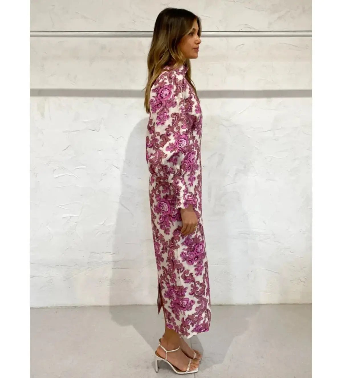 Alemais Isla Midi Dress in Magenta Size AU 12 photo 6