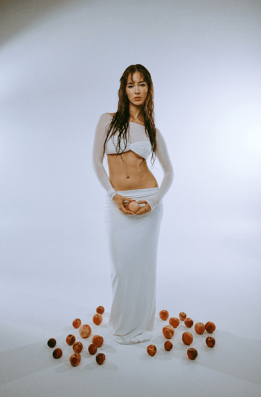 Orseund Iris La Sirena Crop Top in Milk White photo 4