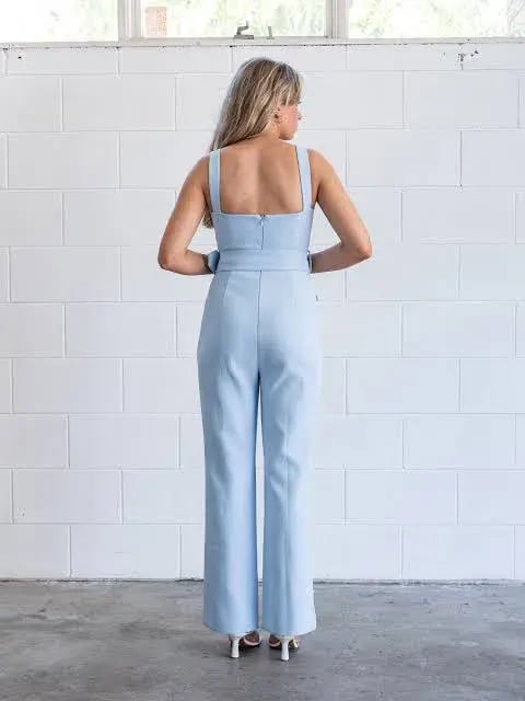 MISHA Aviana Pantsuit Blue Size 8/S photo 2