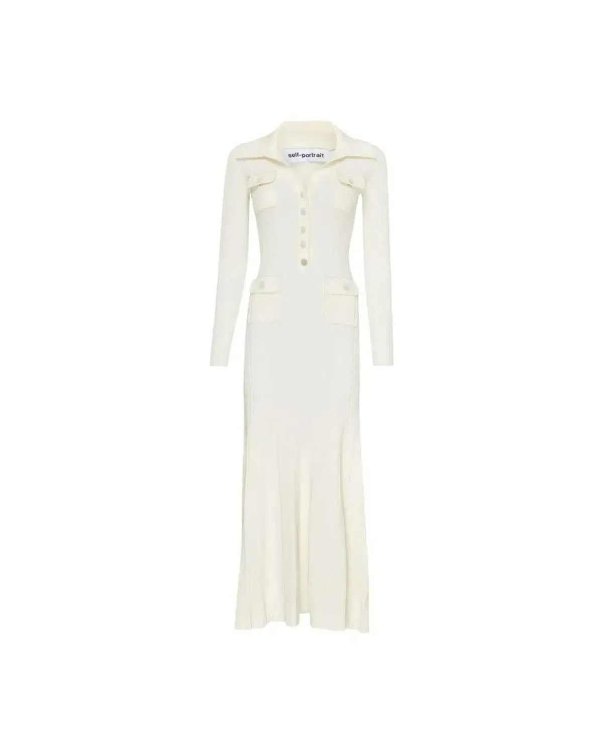 Self Portrait Embellished Midi Dress Cream Size AU 8 photo 4
