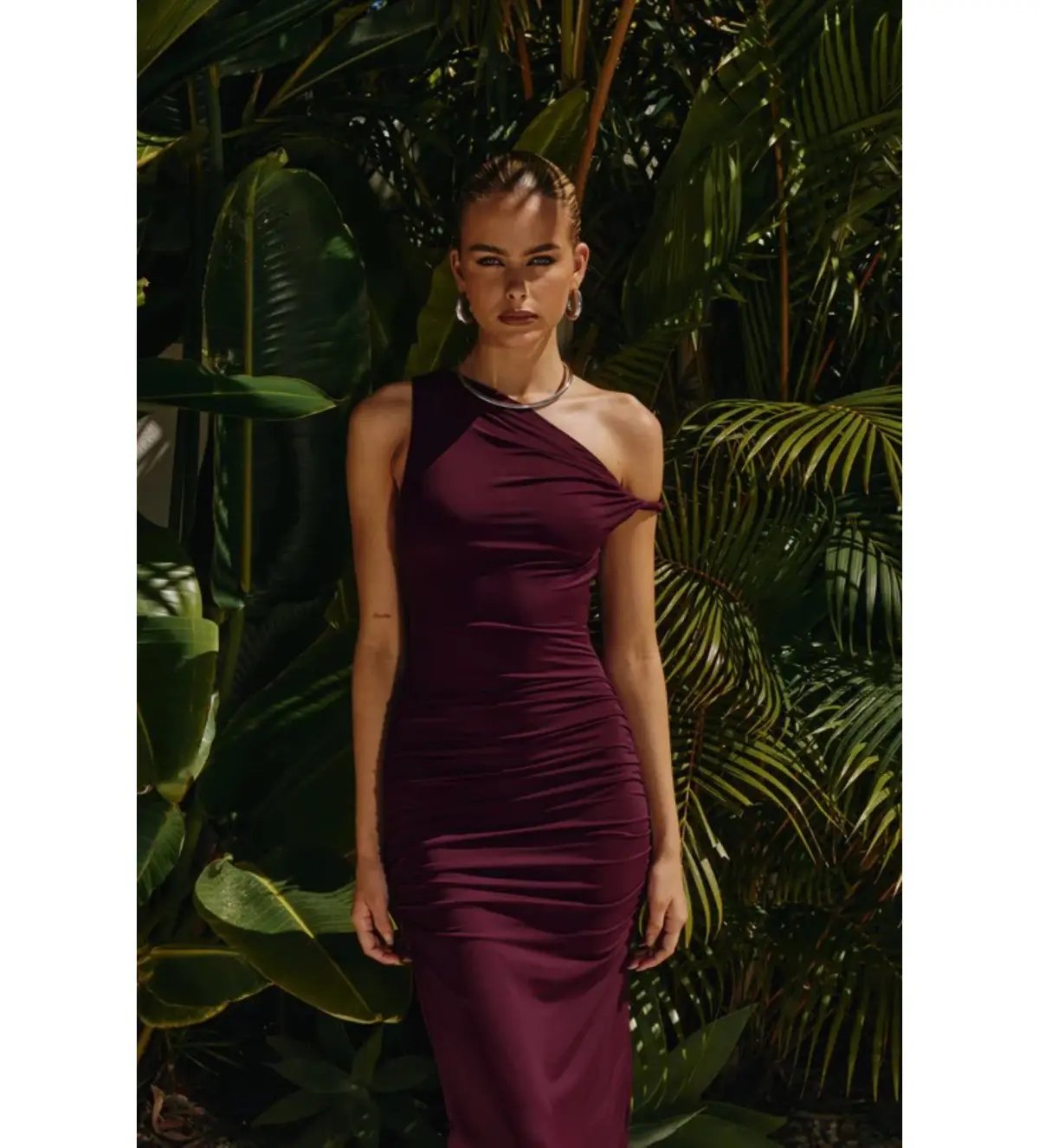 Runaway The Label Karmina Midi Dress Merlot Size AU 8 photo 7