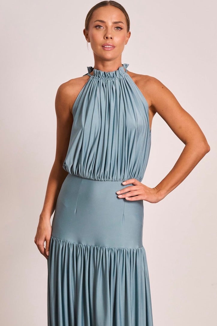 PASDUCHAS TWO'S COMPANY MIDI DRESS - EUCALYPTUS photo 2