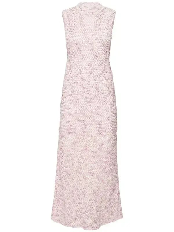 Christopher Esber Cross Stitch Muscle Dress Pink Swirl  Size M/Au 10 photo 3