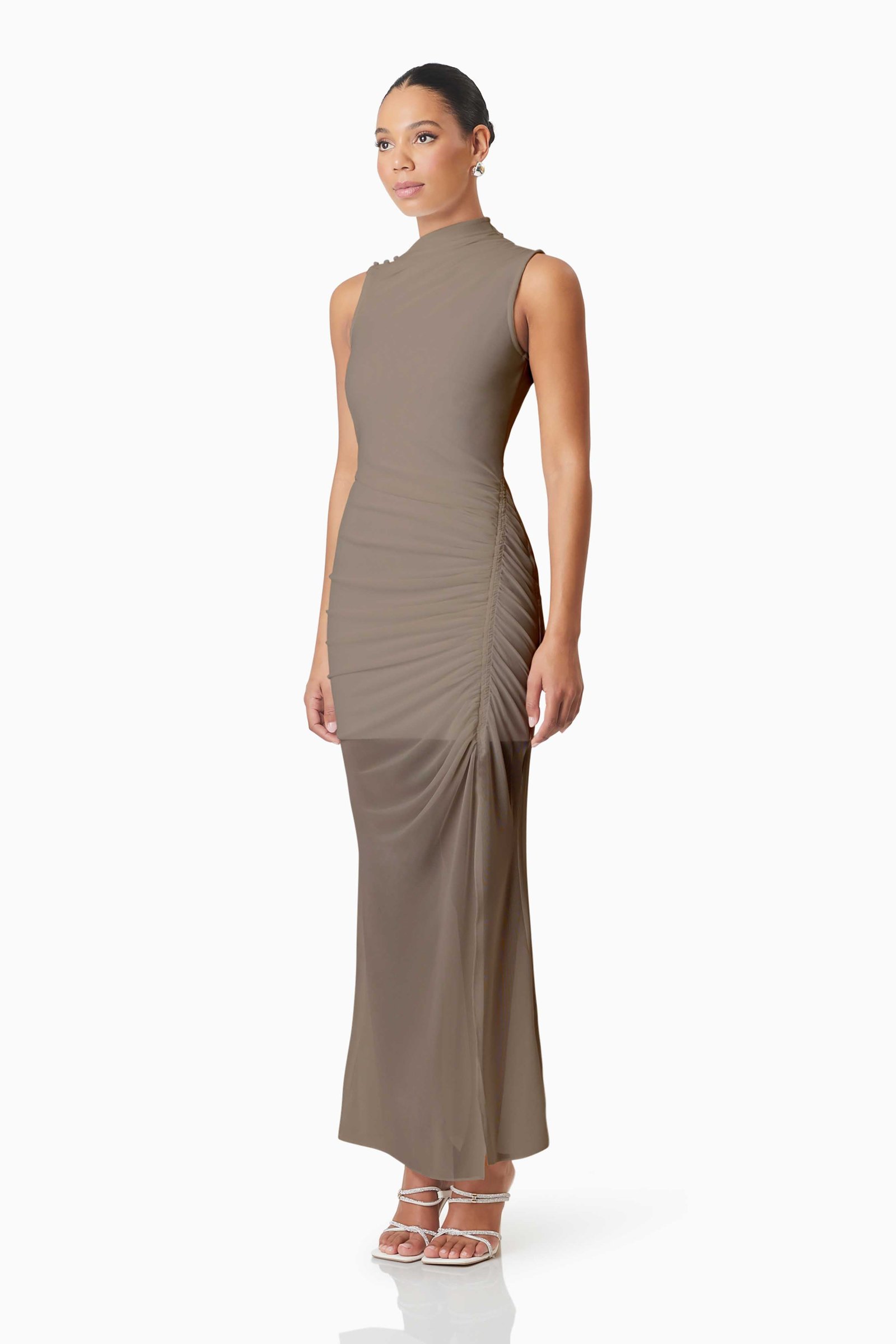 ELLIATT PHOEBE MAXI DRESS - MUSHROOM photo 3