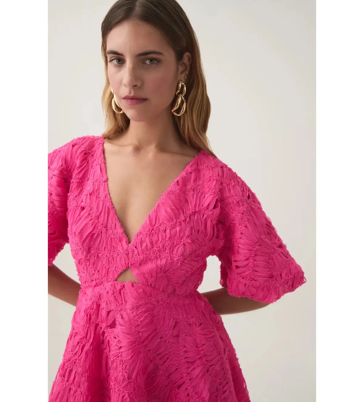 Aje Florential Mini Swing Dress Azalea Pink Size AU 12 photo 2