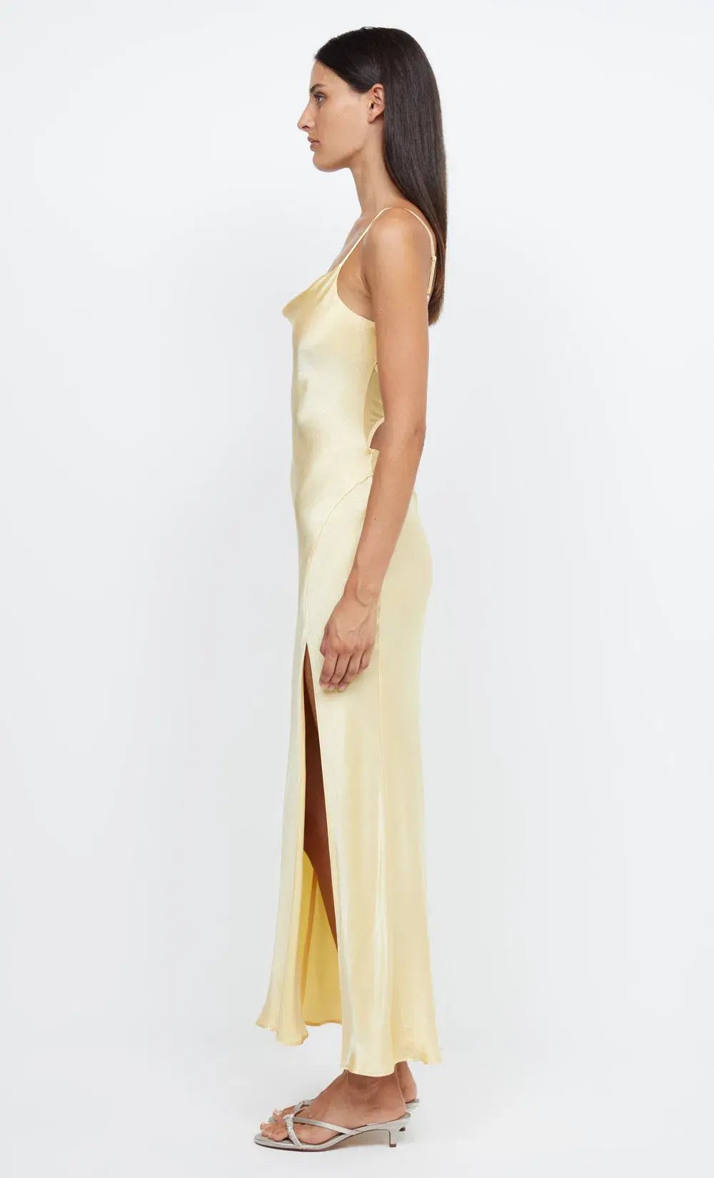 Bec & Bridge Margot Split Midi Dress Butter Yellow Size 8 photo 4