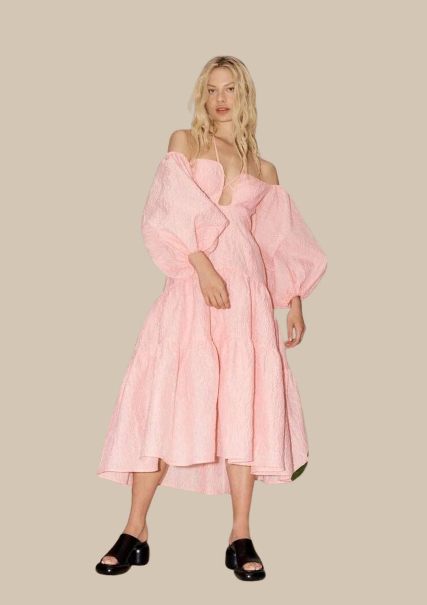 Alemais Aria Tie Neck Midi Dress photo 2