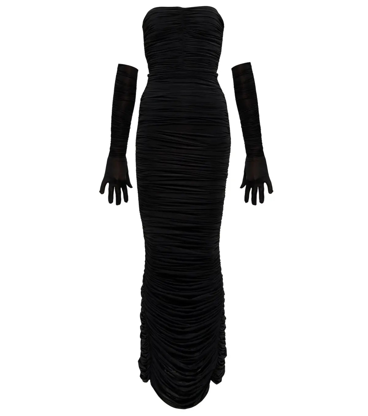 Alex Perry Haynes Strapless Gown With Gloves Black Size 6 photo 4