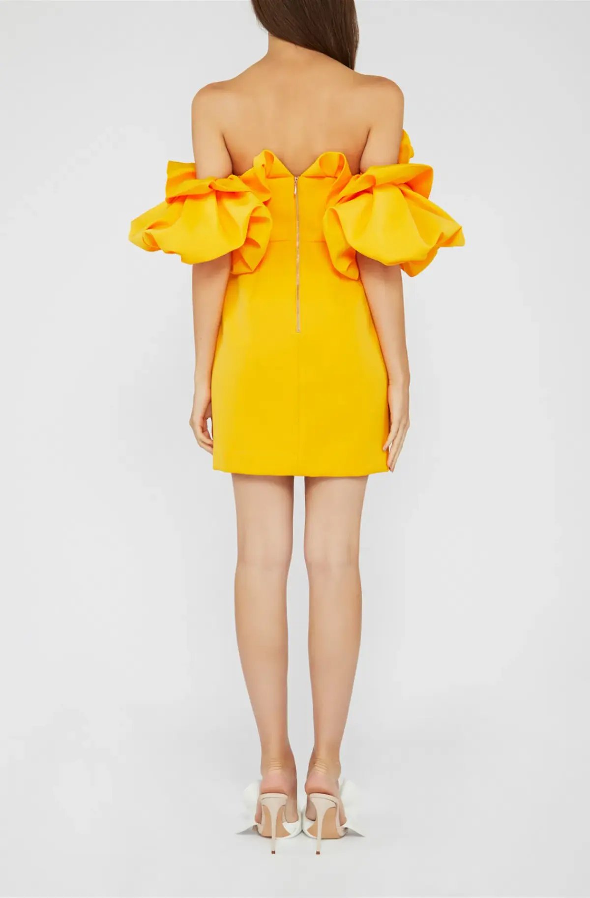 Acler Hitching Mini Dress Yellow Size 8 photo 2