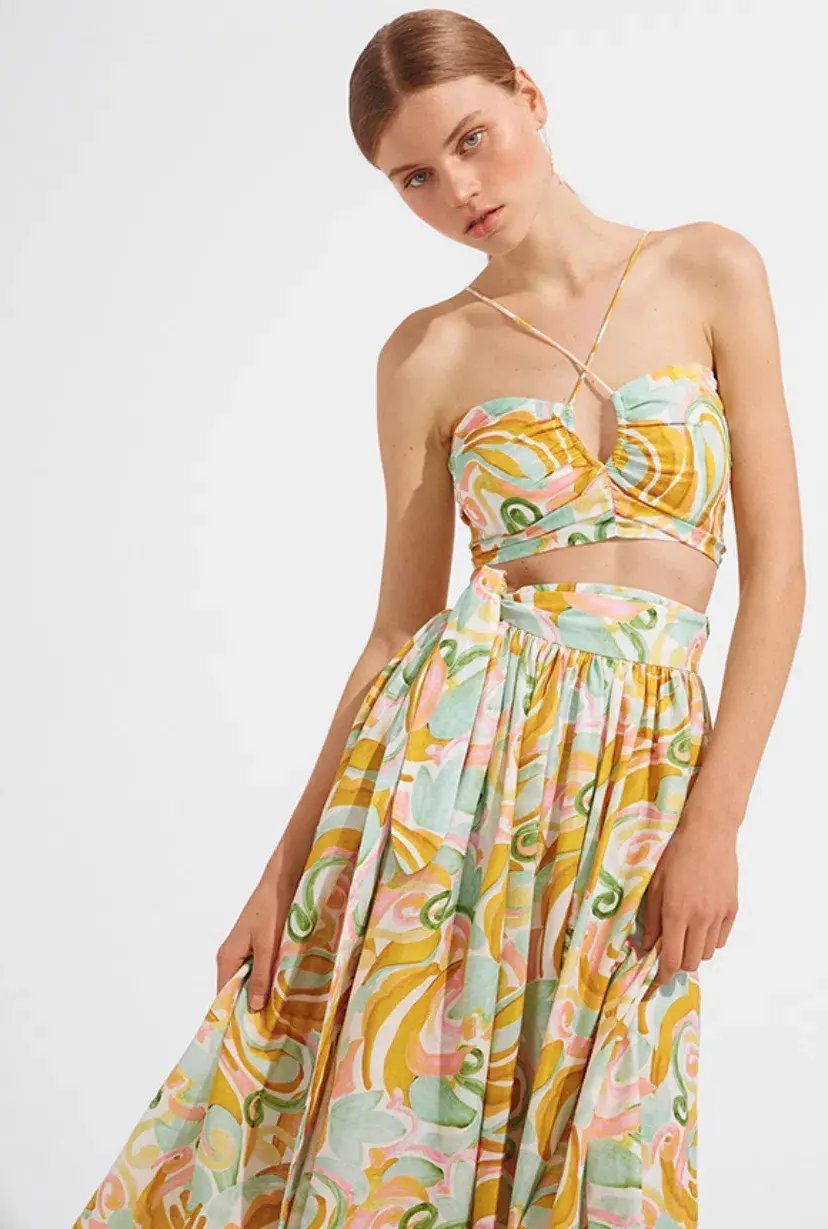 Steele Peta Crop & Brandt Midi Skirt Set Allegro Size Large photo 3