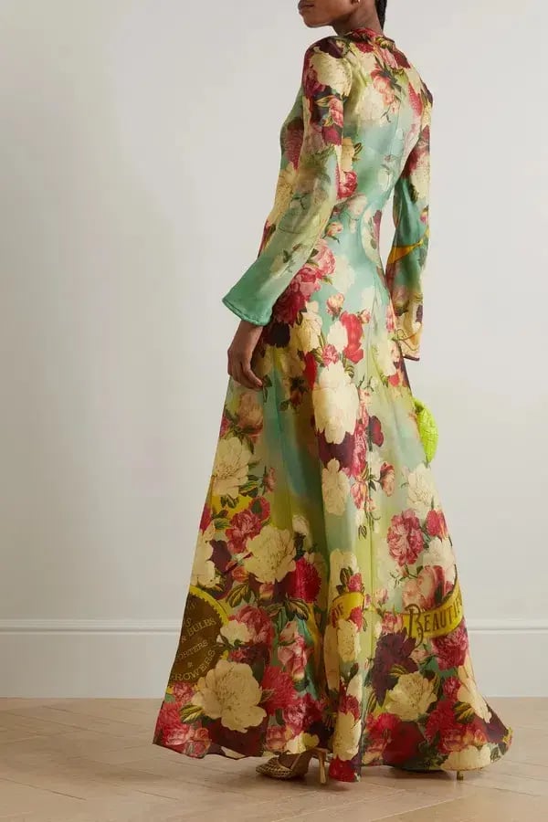 Zimmermann The Wonderland Bias Slip Dress in Peony Garden Floral Size 12/M photo 2