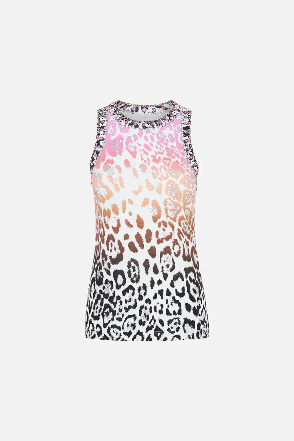 Camilla Kitty Kat Klub Jersey Tank Top Leopard Print  Size XL / AU 16 photo 5