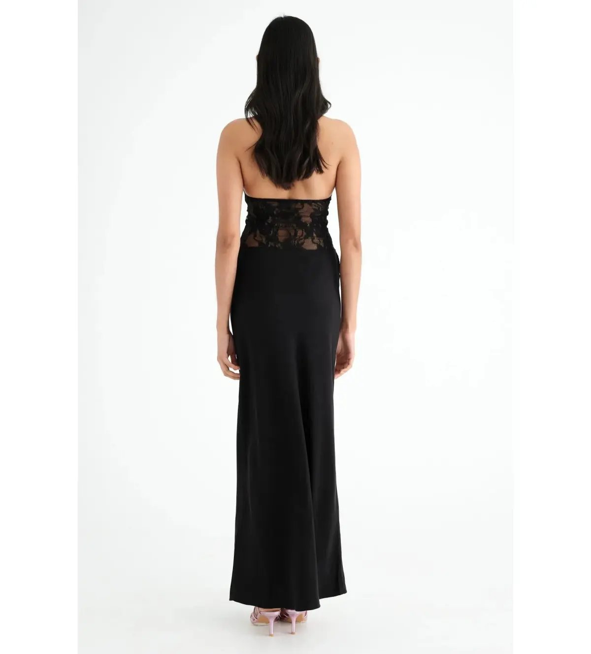 Benni Miko Maxi Dress in Black Size 8 photo 3