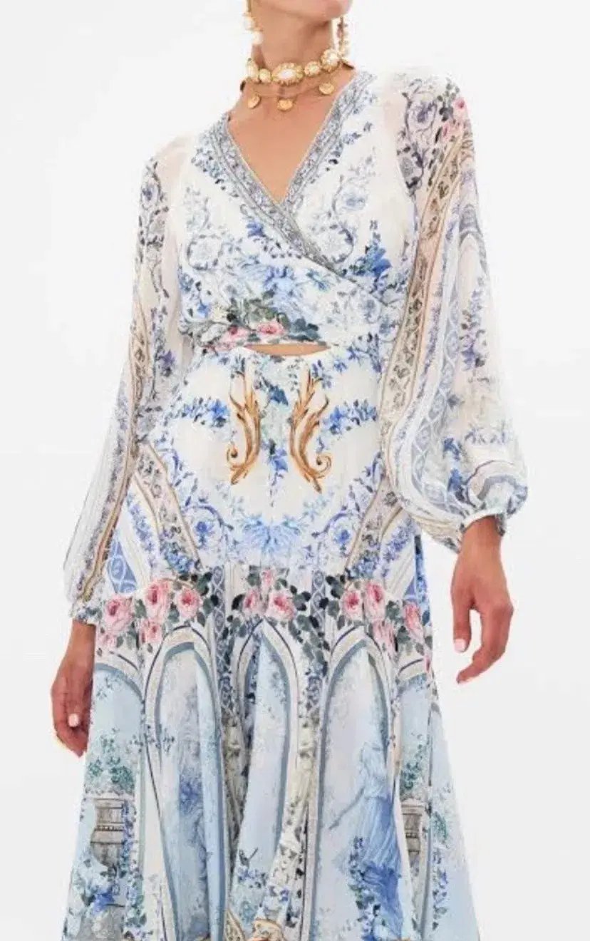 Camilla Wrap Tie Dress Season Of The Siren Size M (12) photo 2