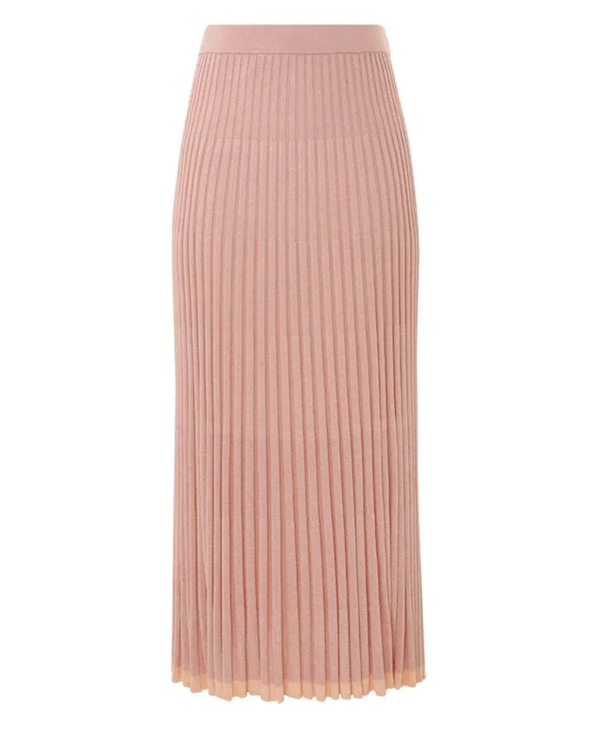 Zimmermann Natura Metallic Polo and Midi Skirt Set Peach Size 0/AU 8 photo 5