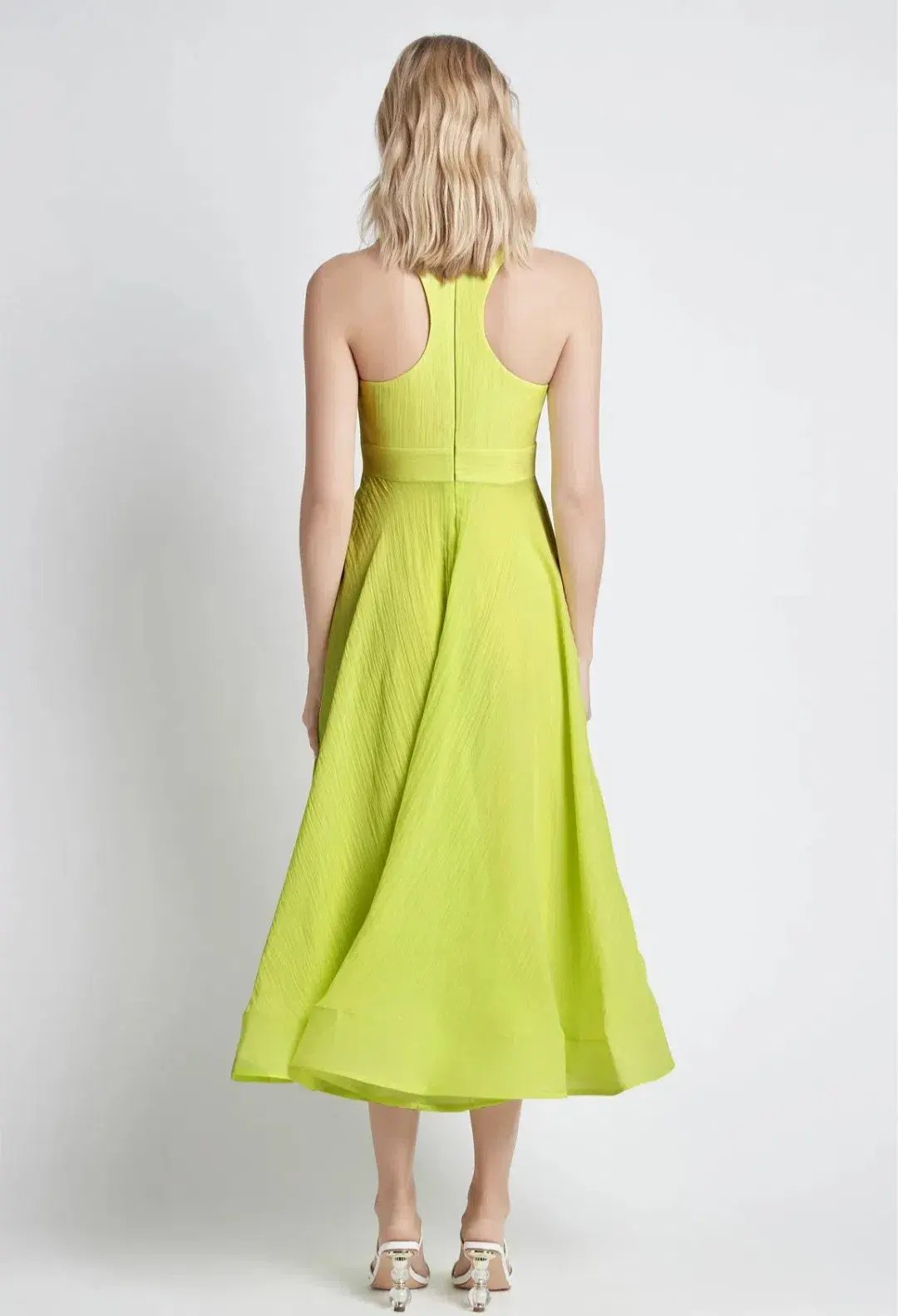Sheike Audrey Dress Yellow Green Size 8 photo 2