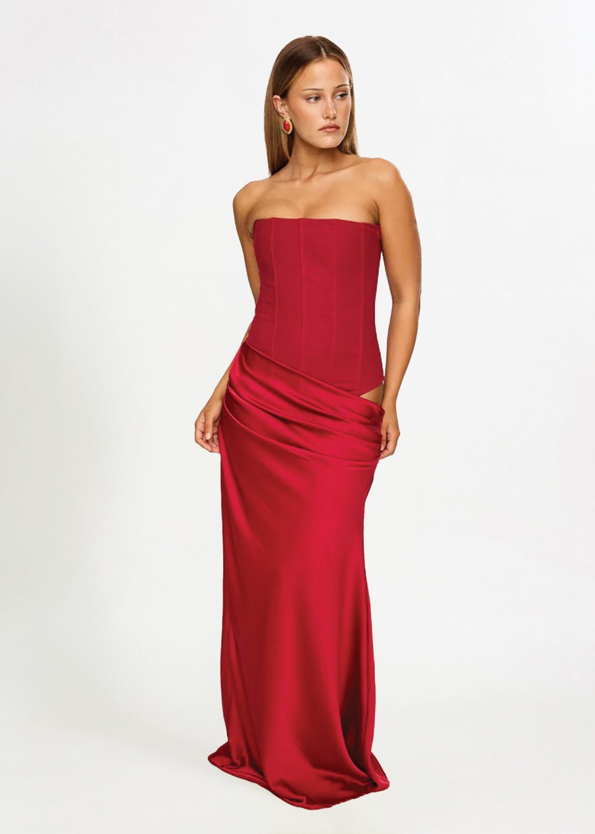 Huxley Gown in Wine photo 2
