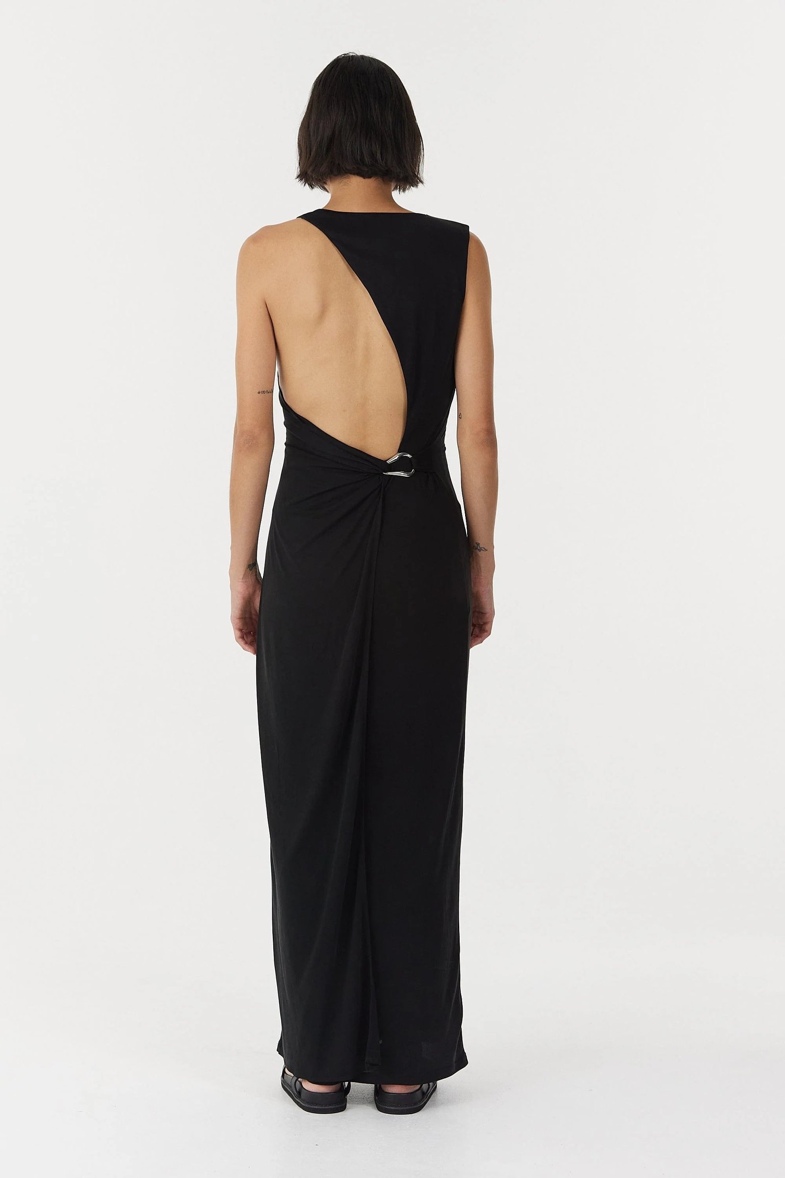 THIRD FORM STIRLING TWIST ASYMMETRIC MAXI DRESS - BLACK photo 4