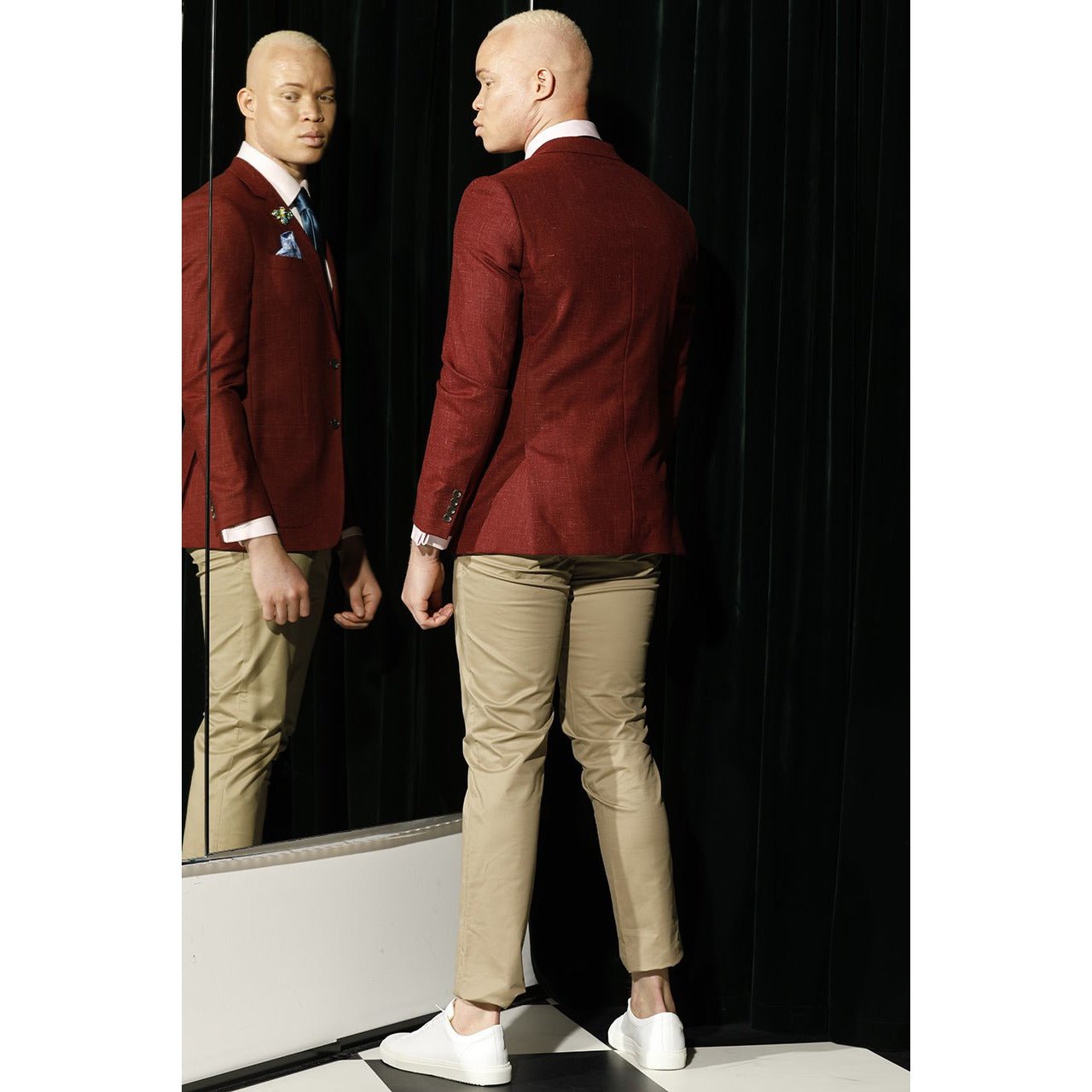 Daniel Hechter Burgundy Linen Jacket photo 2