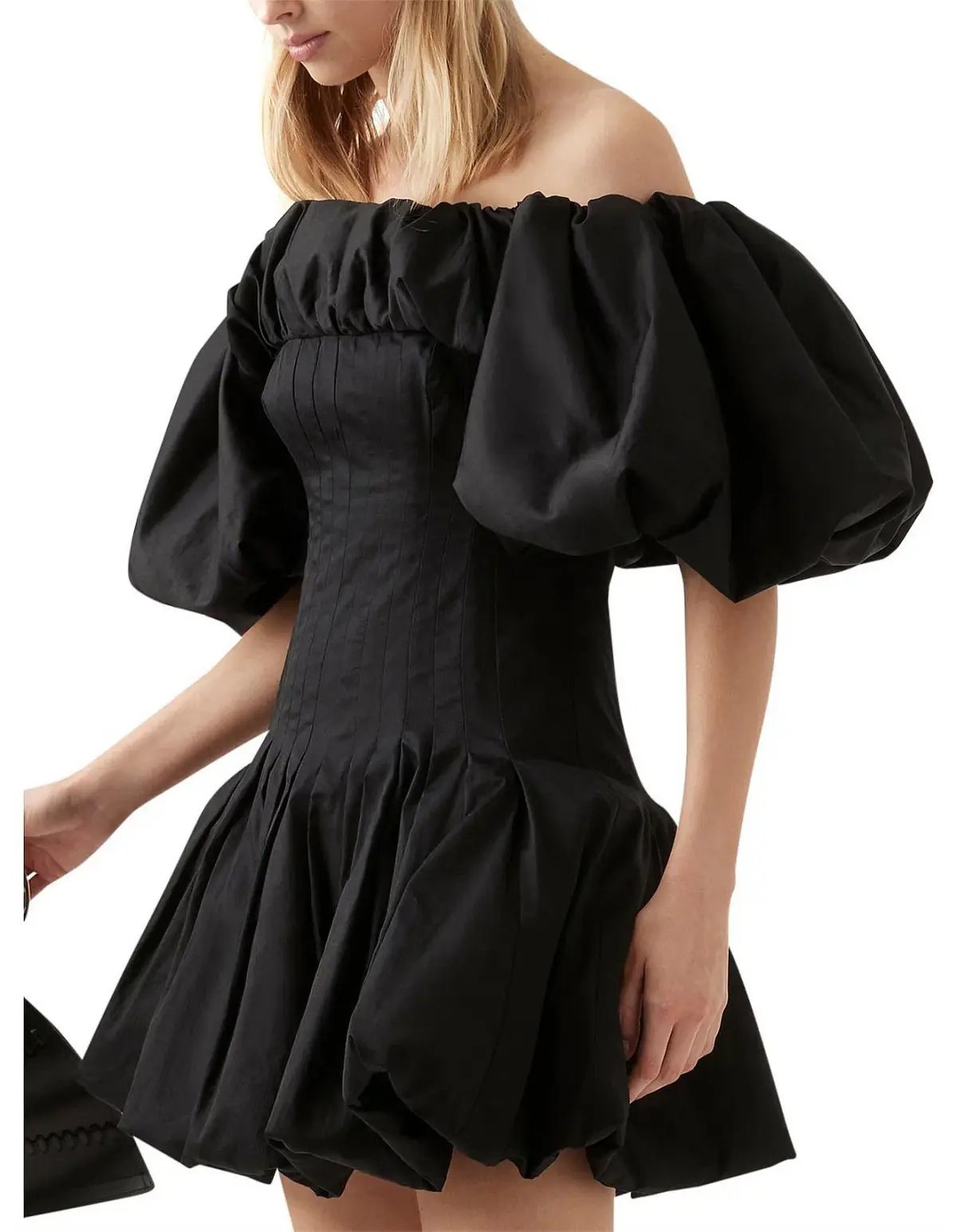 Aje Arles Off Shoulder Mini Dress Black Size AU 6 photo 2