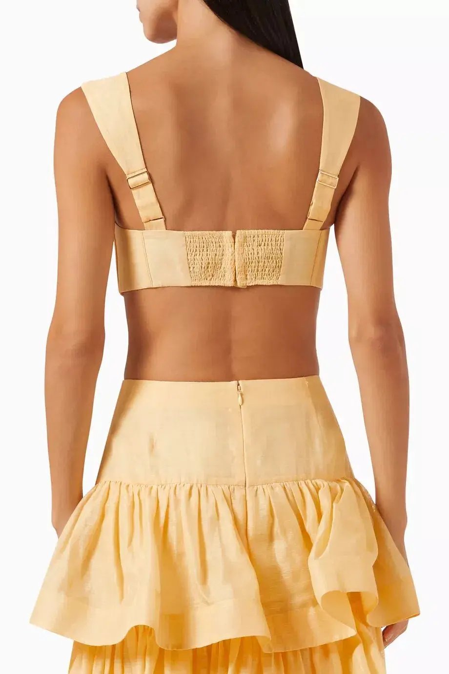 Zimmermann Coaster Bralette and Tiered Skirt in Set Butter Size 1/AU 10 photo 2